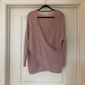 Cross Over Front Blush Sweater